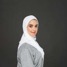 OVEA HIJAB DOUBLE FACE WHITE IN TULLE