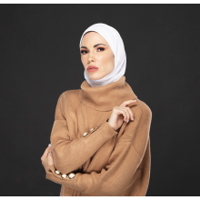OVEA HIJAB DOUBLE FACE WHITE IN TULLE