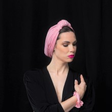 LANA OVEA TURBAN ROSE POUDRÉ PASTEL