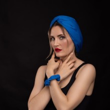 MOZA OVEA TURBAN BLEU AZUR