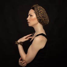 LANA-LATIFA OVEA TURBAN IMPRIMÉ LÉOPARD