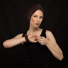 MOZA OVEA CHOCOLATE BROWN TURBAN