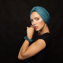 MOZA OVEA TURBAN VERT CANARD BRILLANT