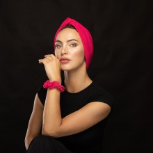 MOZA OVEA TURBAN DOUCEUR FUCHSIA ÉLECTRIQUE