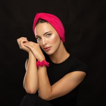 MOZA OVEA TURBAN DOUCEUR FUCHSIA ÉLECTRIQUE