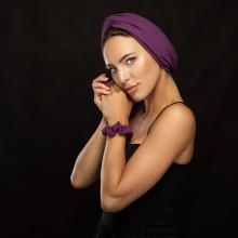 MOZA OVEA TURBAN DOUCEUR VIOLINE PURE